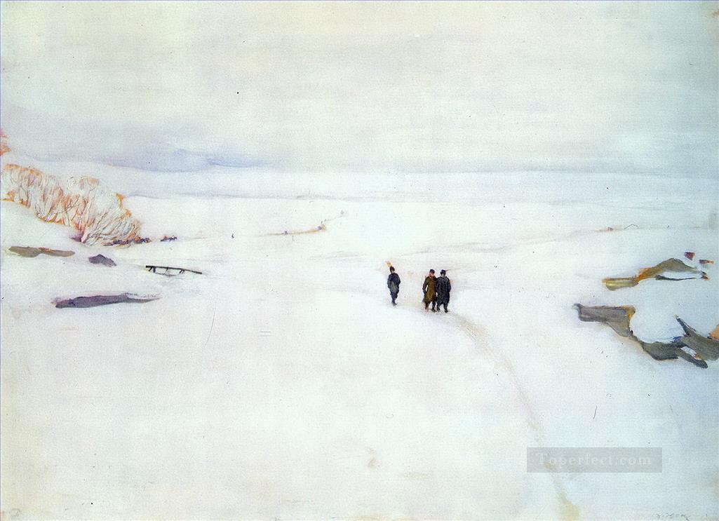 冬のロストフ 偉大なる 1906 年 コンスタンチン ユオン油絵